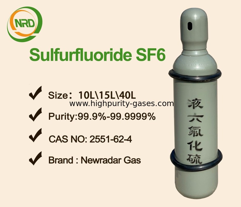 10 L Cylinder Packed Sulphur Hexafluoride Sf6 150-200 Bar Filfilling  Pressure